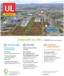 Kiosques de prêt de vélos sur le campus